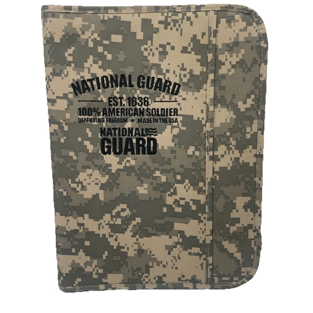 National Guard Digital Camo Notebook Portfolio Organizer Pad Field Notebook Zip
